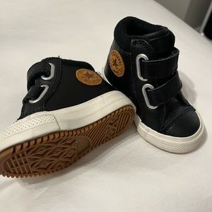 Converse leather high tops toddler boy 3c